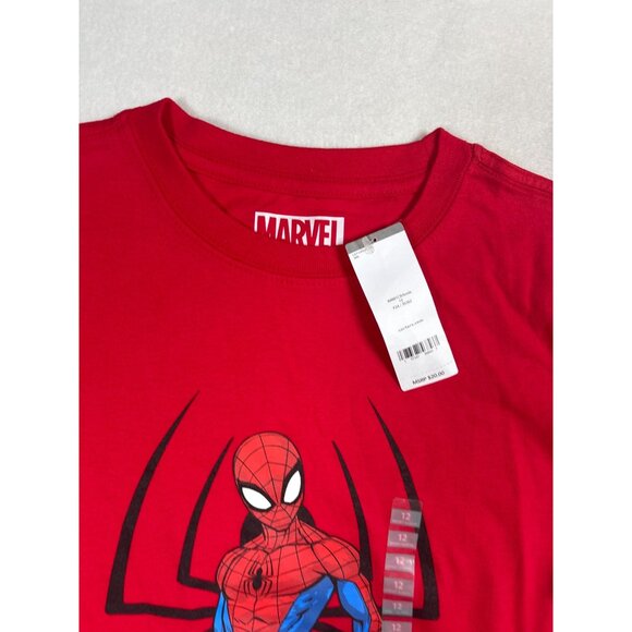 Marvel Spider-Man Graphic Red T-Shirt Size 12 Youth - Picture 2 of 9